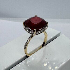 Stunning & Real Madagascar Malagsy Ruby Ring in 10K White Gold
